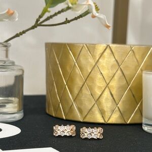 White House Black Market Gold Hoop Earrings